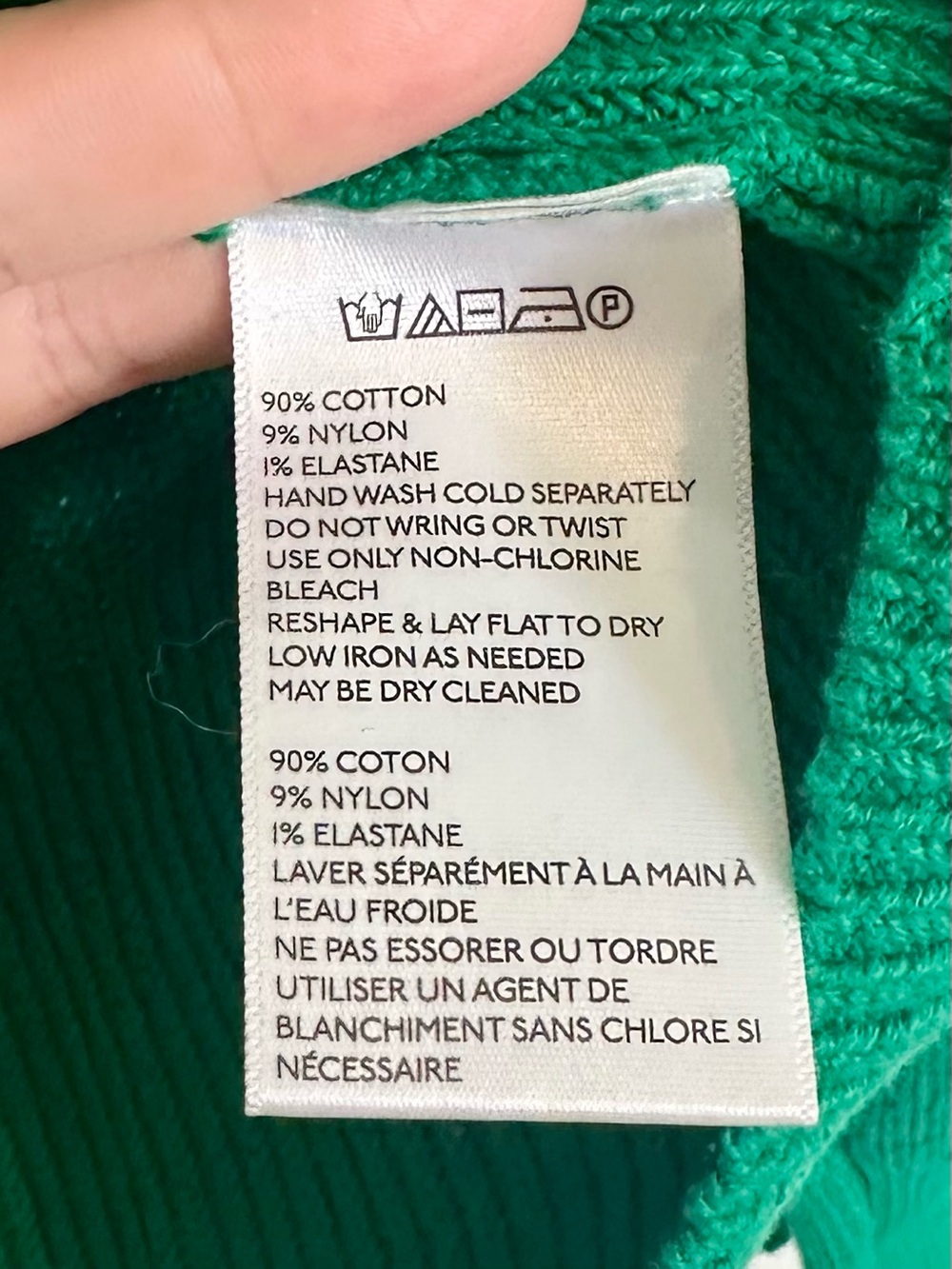 Anthropologie Moth Emerald Green V-Neck Faux Wrap Sweater - Size: LP - Picture 4 of 6